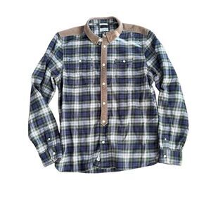 Allsaints Spitalfields ExMoor Button Down Shirt Flannel Corduroy Slim Fit Large